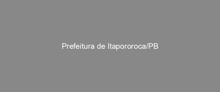 Provas Anteriores Prefeitura de Itapororoca/PB